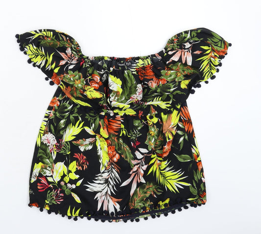 Boohoo Womens Multicoloured Floral  Basic Blouse Size 6