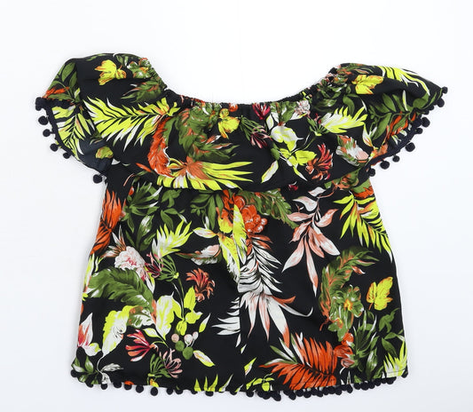 Boohoo Womens Multicoloured Floral  Basic Blouse Size 6