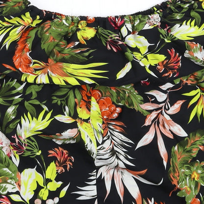 Boohoo Womens Multicoloured Floral  Basic Blouse Size 6