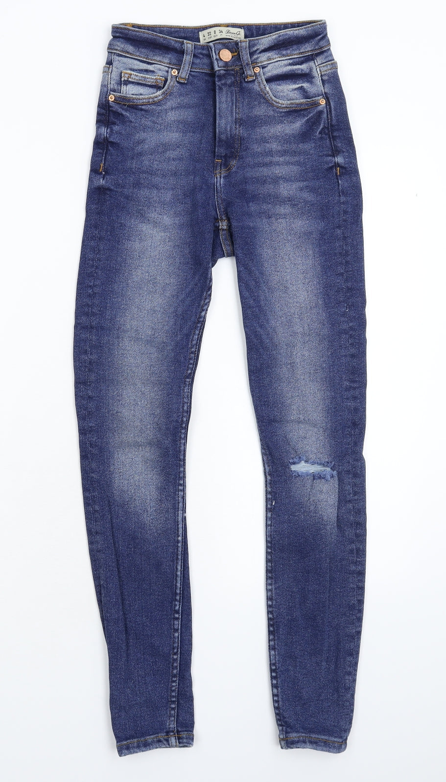 Denim & Co. Womens Blue  Denim Skinny Jeans Size 4 L26 in