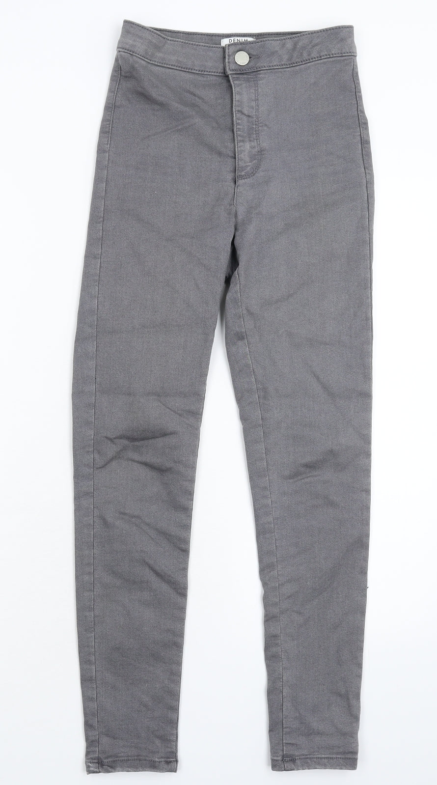 Miss Selfridge Womens Grey  Denim Jegging Jeans Size 10 L25 in