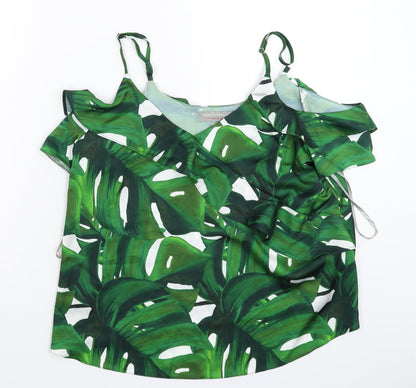 Womens UK Size 12 Dorothy Perkins Green Basic Tank
