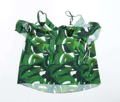 Womens UK Size 12 Dorothy Perkins Green Basic Tank