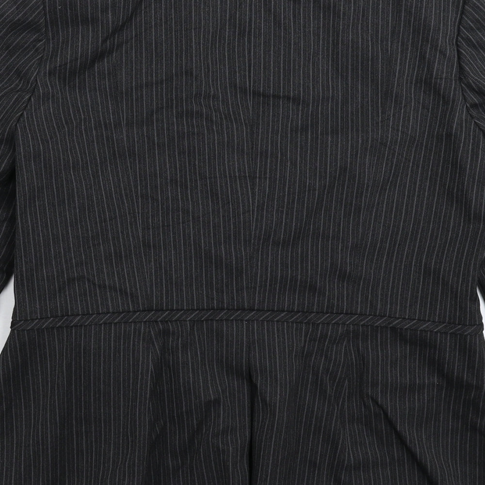 Warehouse Womens Grey Striped  Jacket Suit Jacket Size 14