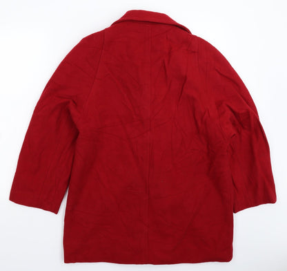 Noto Womens Red  Knit Jacket Coat Size 14