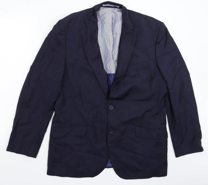 Mens UK Size 42 Marks and Spencer Regular Blue Suit Jacket