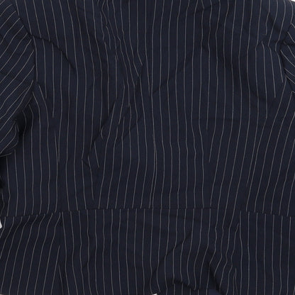 Marks and Spencer Womens Blue Striped  Jacket Suit Jacket Size 14