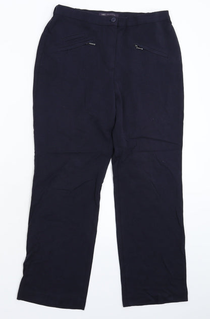 Womens UK Size 10 Marks and Spencer Regular Fit  Blue Trousers