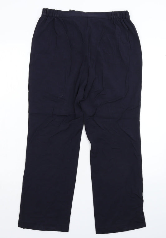 Womens UK Size 10 Marks and Spencer Regular Fit  Blue Trousers