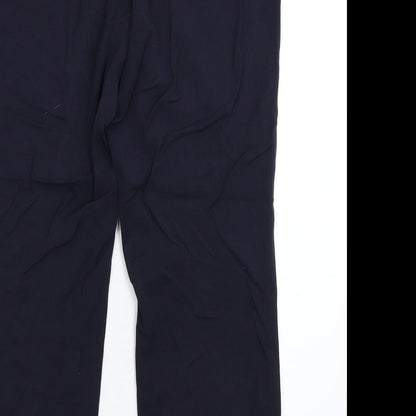 Womens UK Size 10 Marks and Spencer Regular Fit  Blue Trousers