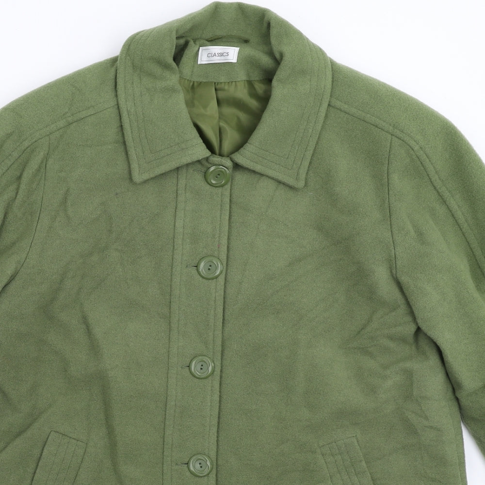 Classics Womens Green   Jacket Coat Size 16
