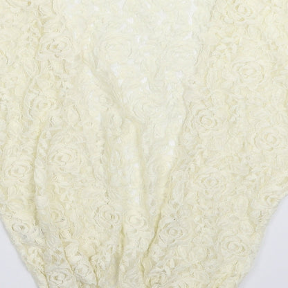 M&Co Girls White Floral  Jacket Coatigan Size 11-12 Years