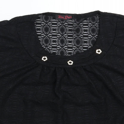 Womens UK Size XL Xin Da Black Basic T-Shirt