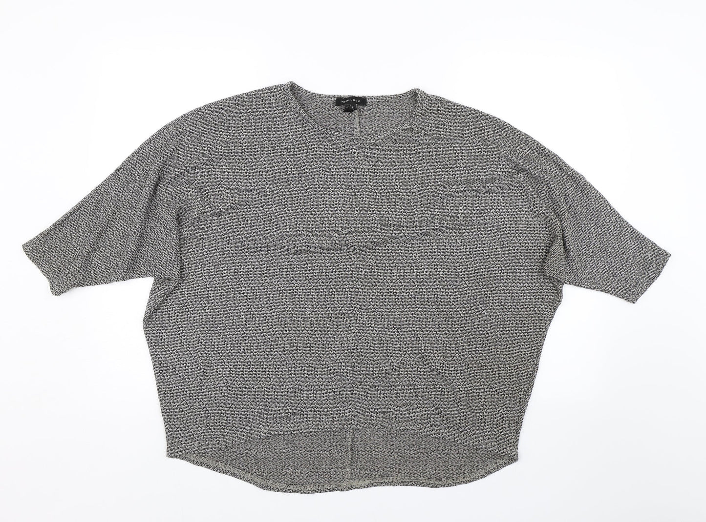 Womens UK Size L New Look Grey Basic T-Shirt