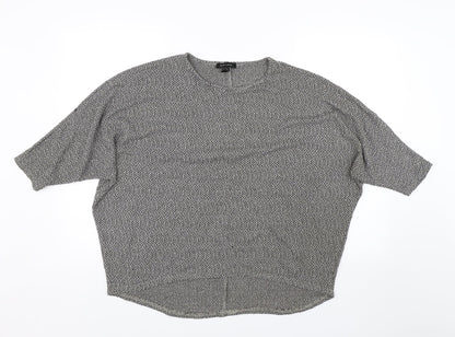Womens UK Size L New Look Grey Basic T-Shirt