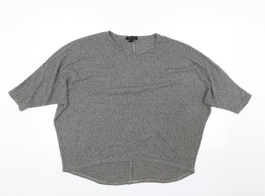 Womens UK Size L New Look Grey Basic T-Shirt