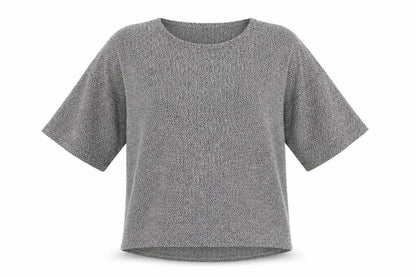 Womens UK Size L New Look Grey Basic T-Shirt