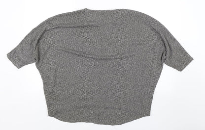 Womens UK Size L New Look Grey Basic T-Shirt