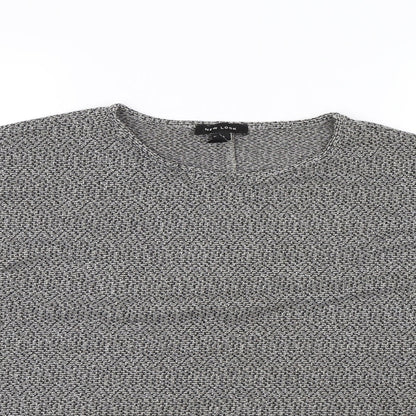 Womens UK Size L New Look Grey Basic T-Shirt
