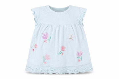 Nutmeg Girls Blue Floral  Tank Dress  Size 6-9 Months