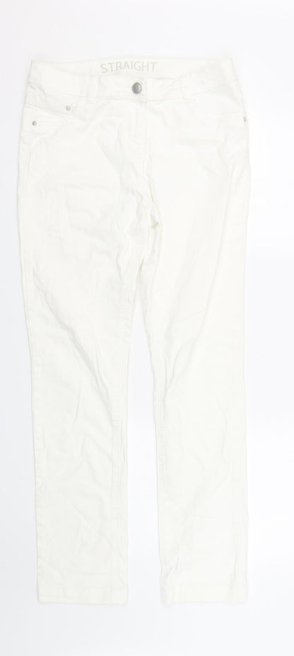 George Womens White  Denim Straight Jeans Size 10 L28 in