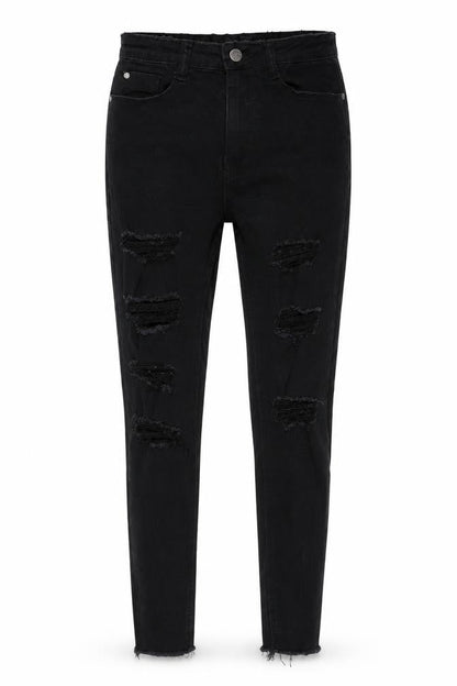 Womens UK Size 6 Missguided Regular Fit Skinny Black Jeans