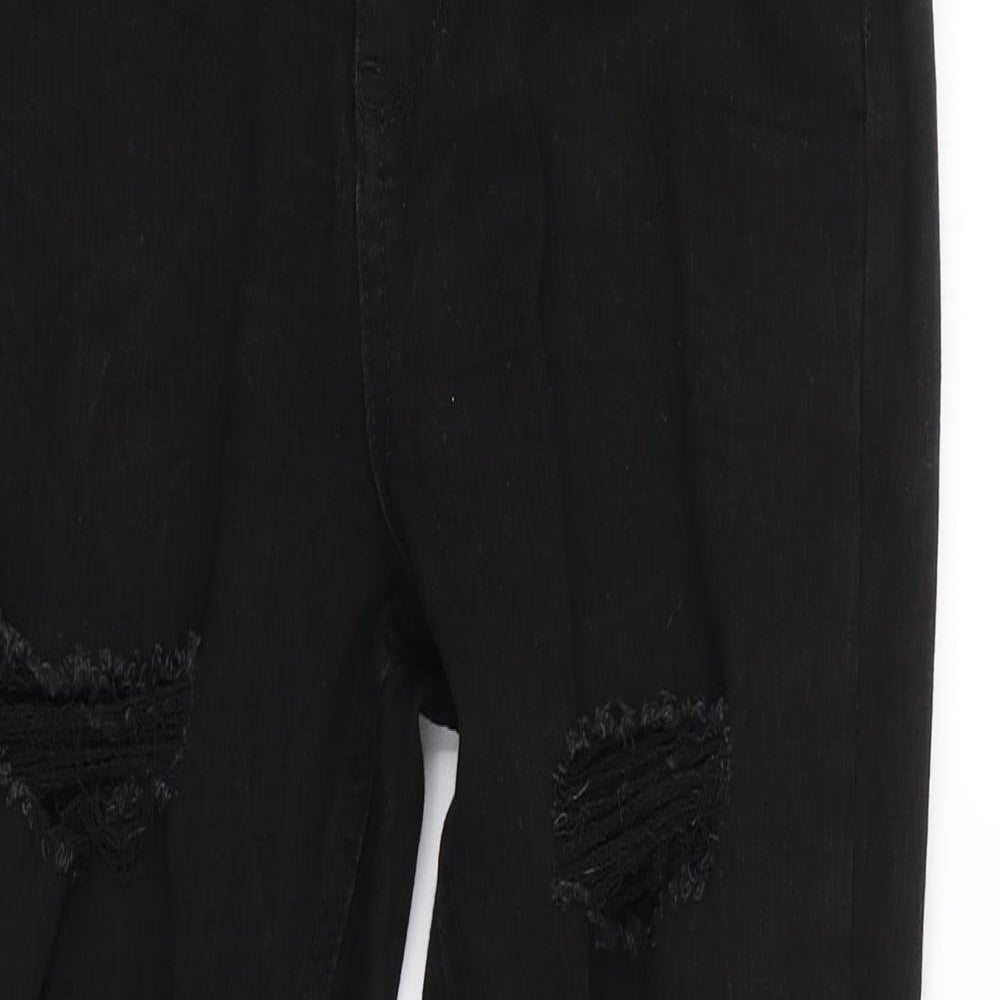 Missguided Womens Black  Denim Skinny Jeans Size 6 L24.5 in