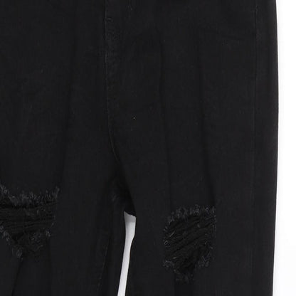 Missguided Womens Black  Denim Skinny Jeans Size 6 L24.5 in