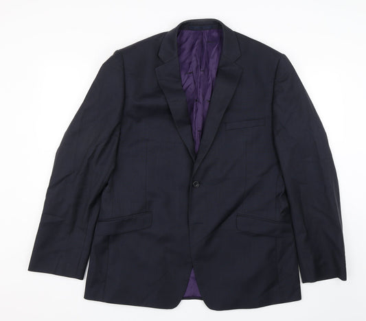 Mens UK Size L Paul Costelloe Regular Blue Suit Jacket