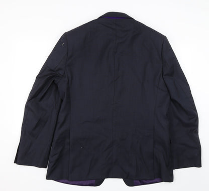 Mens UK Size L Paul Costelloe Regular Blue Suit Jacket