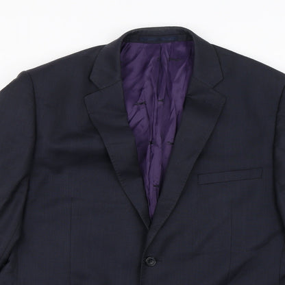 Mens UK Size L Paul Costelloe Regular Blue Suit Jacket