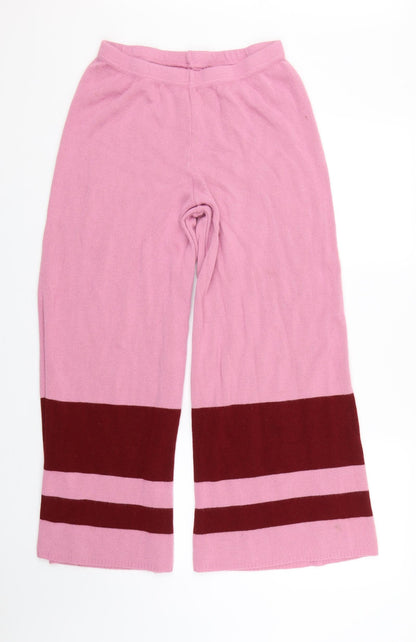 Nasty Gal Womens Pink Striped  Jogger Trousers Size M L25 in