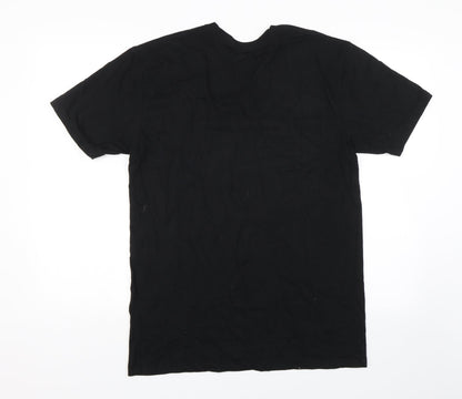 Womens UK Size M Gildan Black Basic T-Shirt