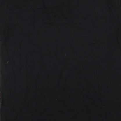 Womens UK Size M Gildan Black Basic T-Shirt