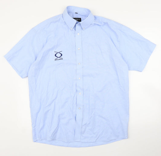 Russell Collection Mens Blue    Button-Up Size 16.5