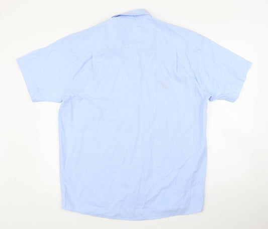 Russell Collection Mens Blue    Button-Up Size 16.5