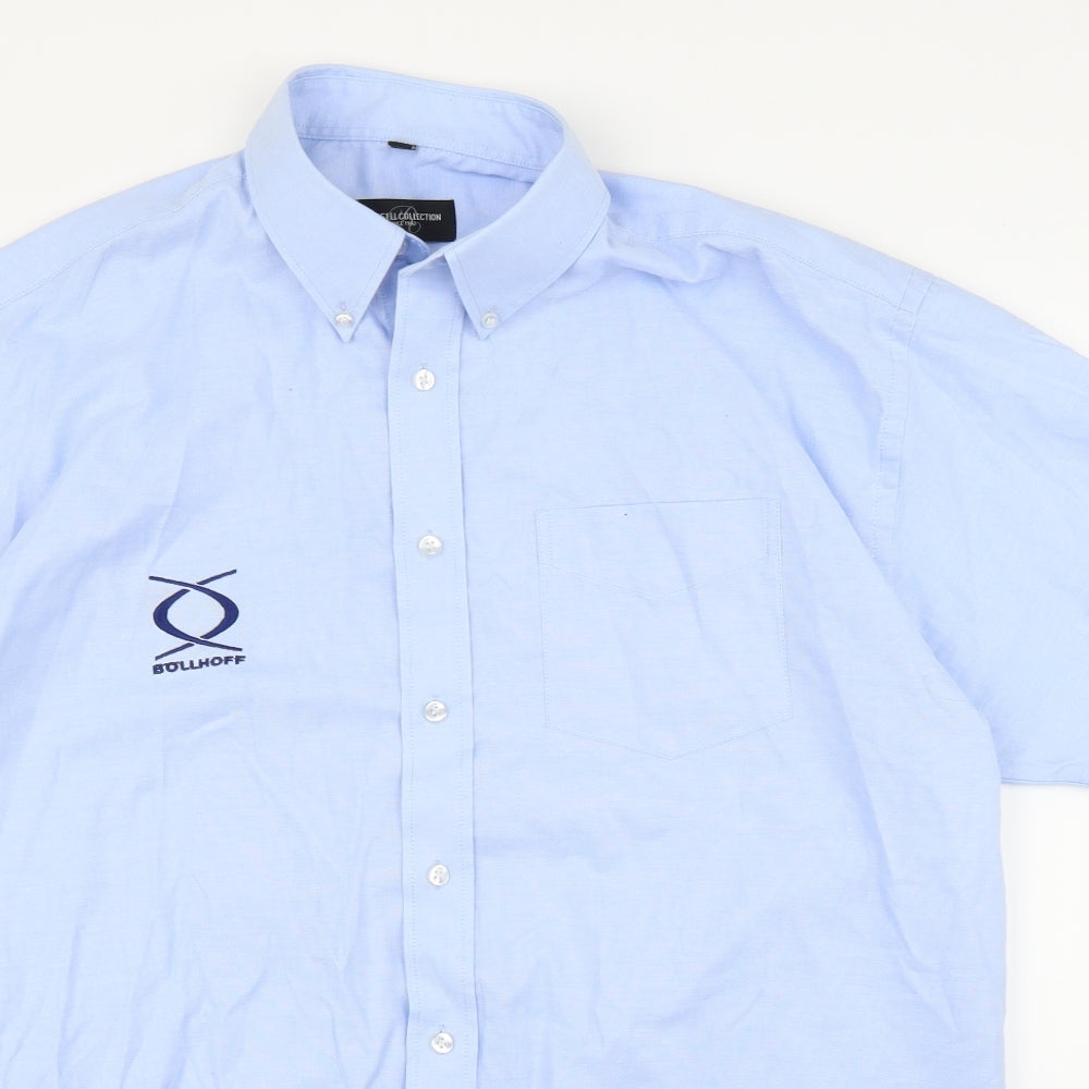 Russell Collection Mens Blue    Button-Up Size 16.5