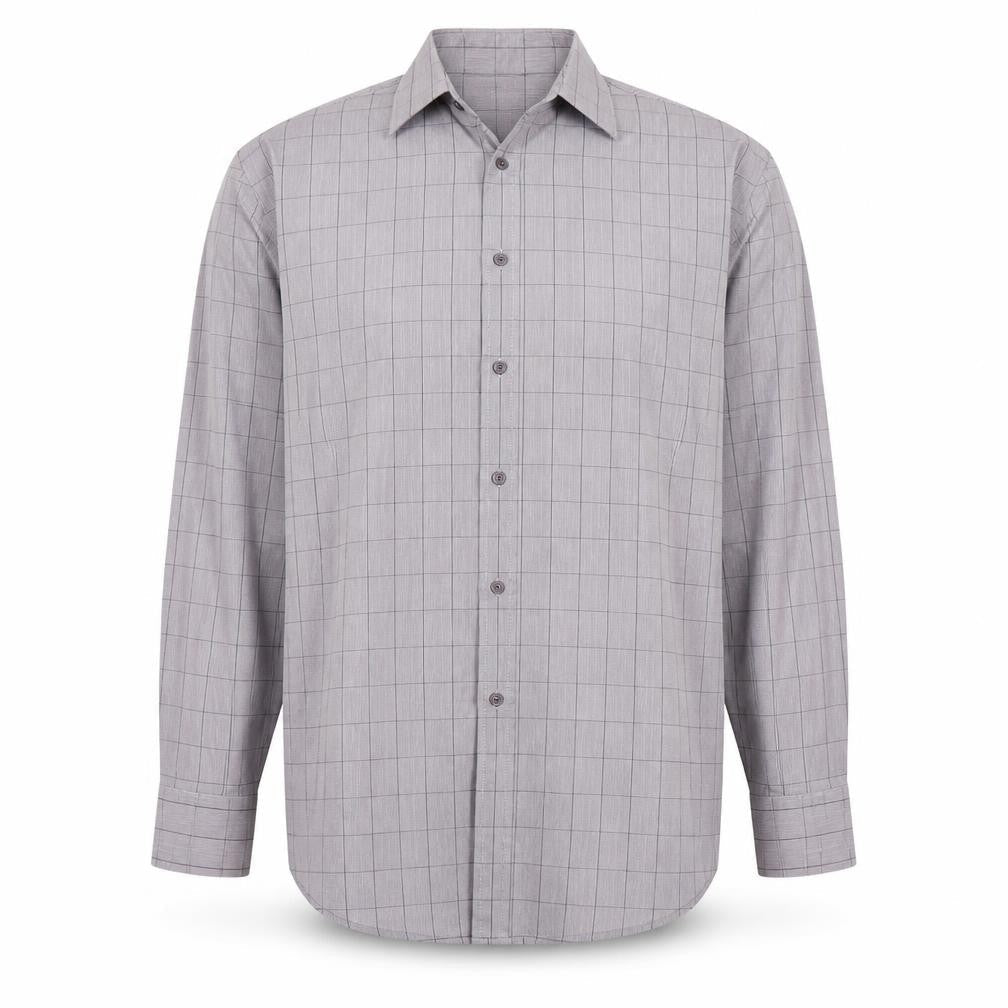 Mens UK Size 17 Debenhams Purple  Button-Up Long Sleeve Casual Shirt