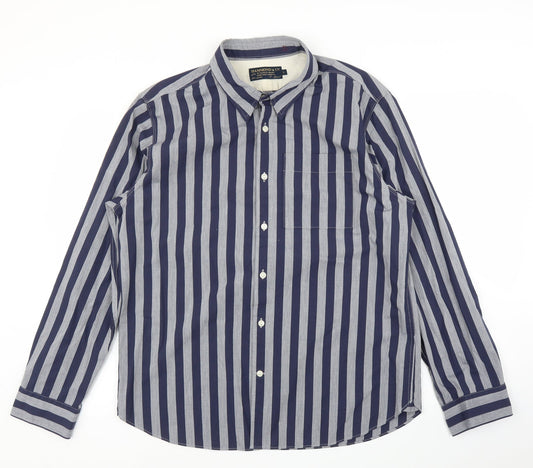 Mens UK Size L Hammond & CO Blue  Button-Up Long Sleeve Casual Shirt