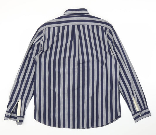 Mens UK Size L Hammond & CO Blue  Button-Up Long Sleeve Casual Shirt