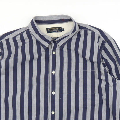 Mens UK Size L Hammond & CO Blue  Button-Up Long Sleeve Casual Shirt