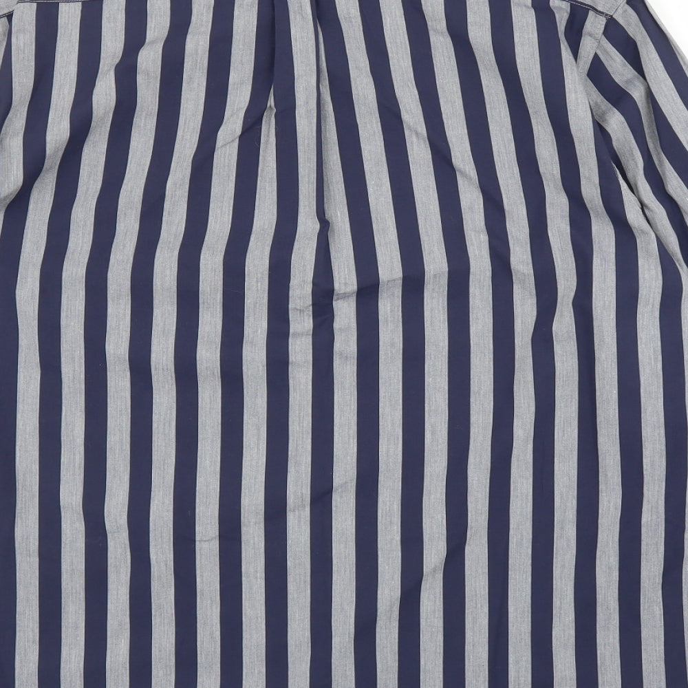 Mens UK Size L Hammond & CO Blue  Button-Up Long Sleeve Casual Shirt