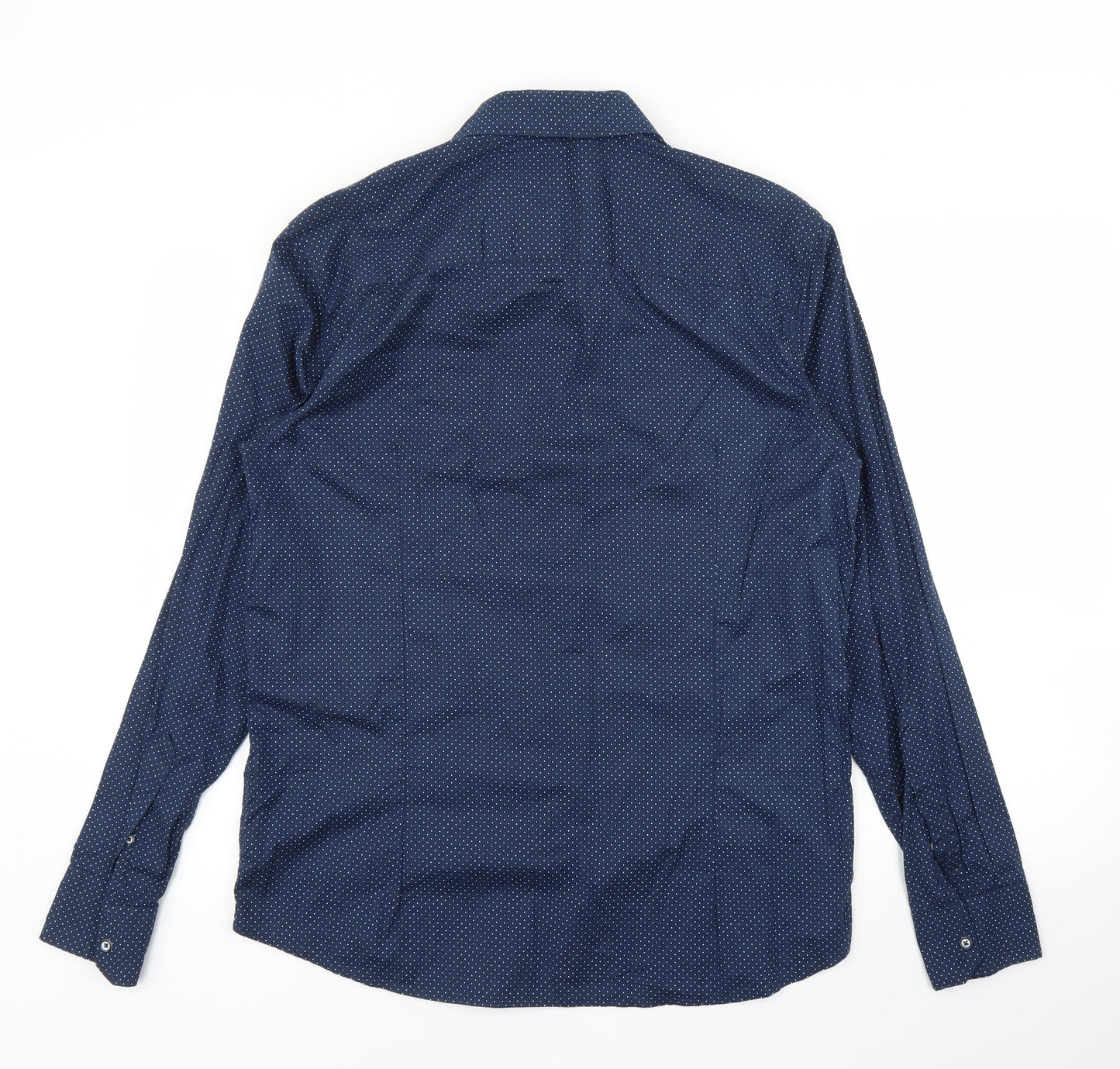 Asso Di Cuori Mens Blue    Button-Up Size L