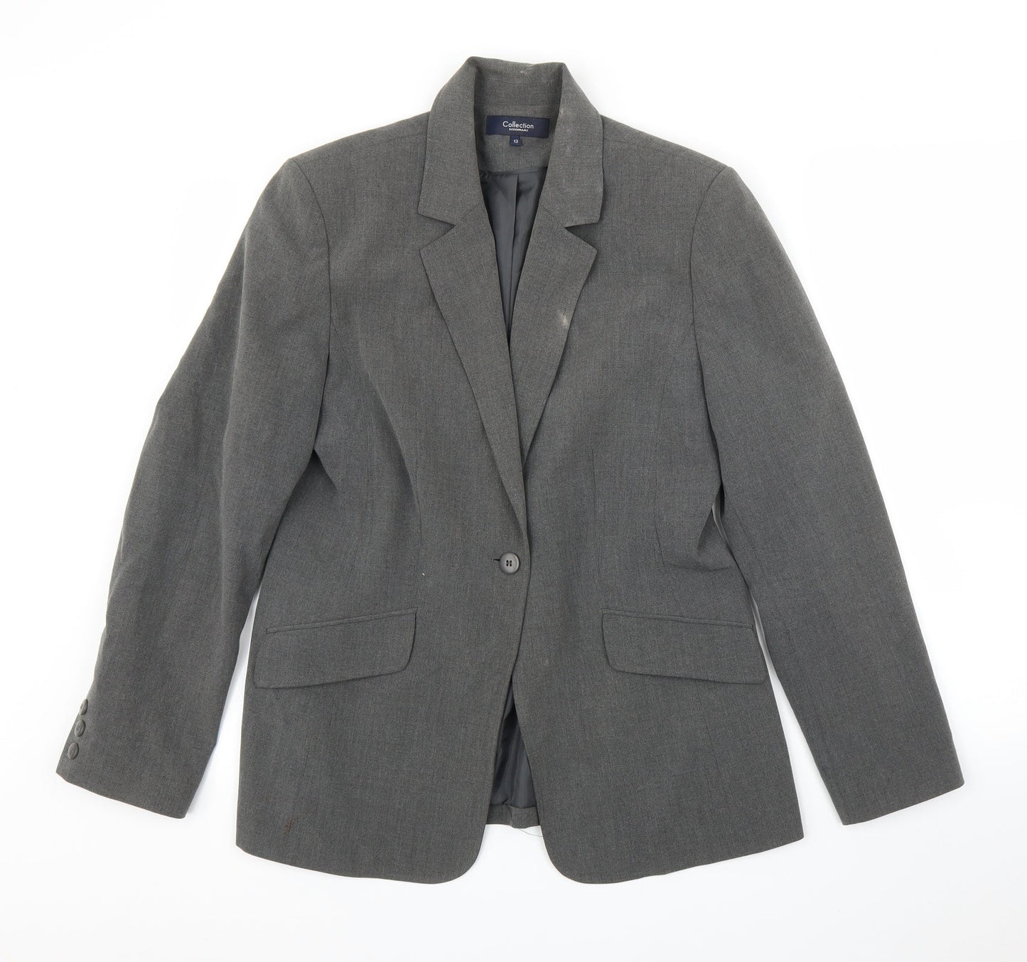 Debenhams Womens Grey   Jacket Blazer Size 12