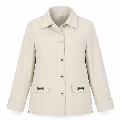 Womens UK Size 10 Finesse Beige Overcoat