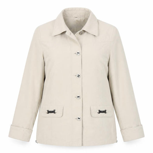 Womens UK Size 10 Finesse Beige Overcoat