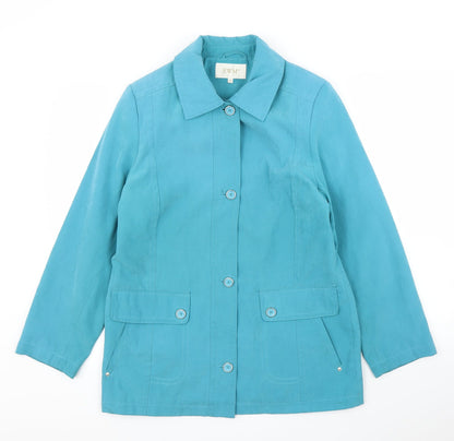 Womens UK Size 10 EWM Blue Overcoat