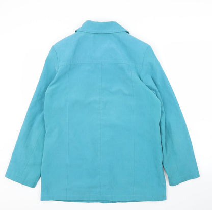 Womens UK Size 10 EWM Blue Overcoat
