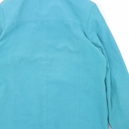 Womens UK Size 10 EWM Blue Overcoat