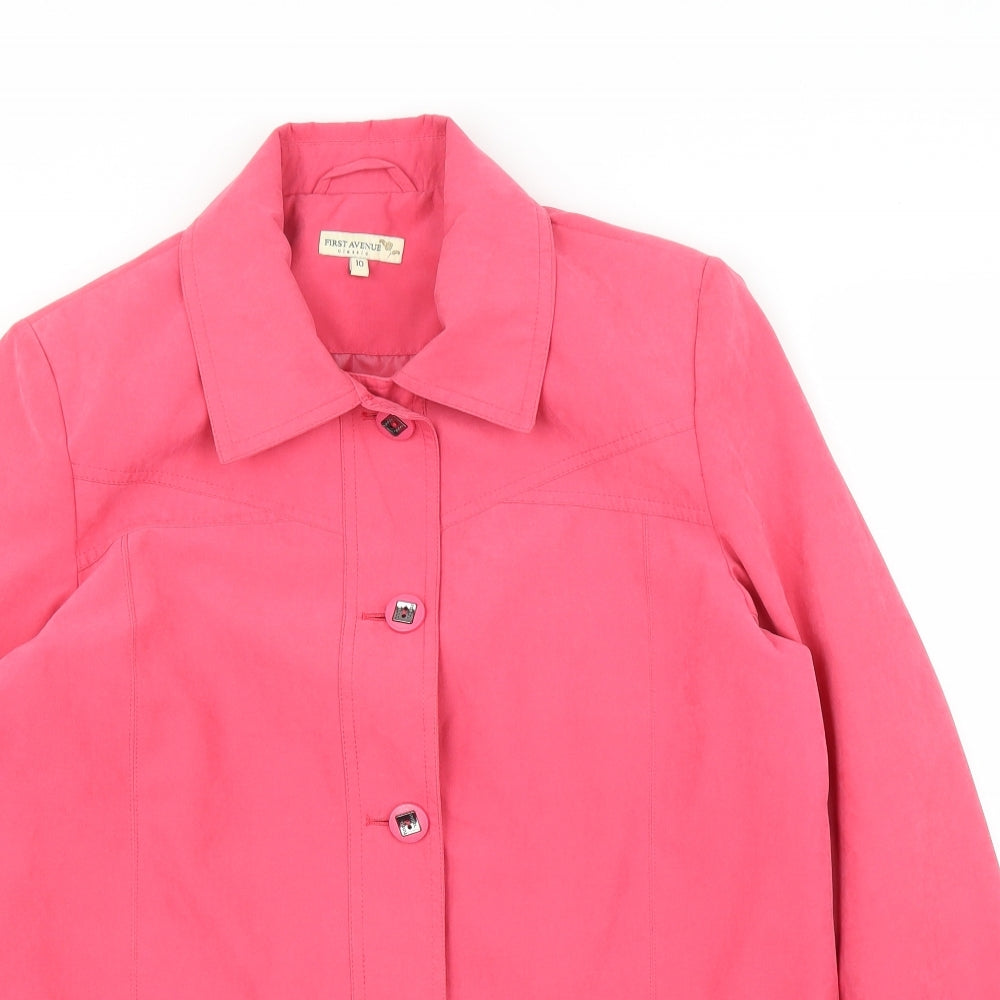 First Avenue Womens Pink   Overcoat Coat Size 10